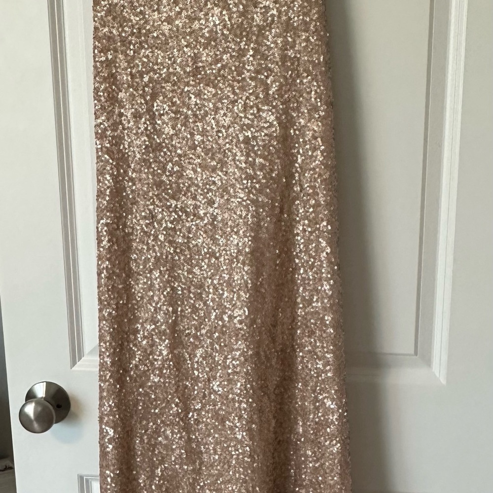 SORELLA VITA Gold Sequin Maxi Dress Cocktail